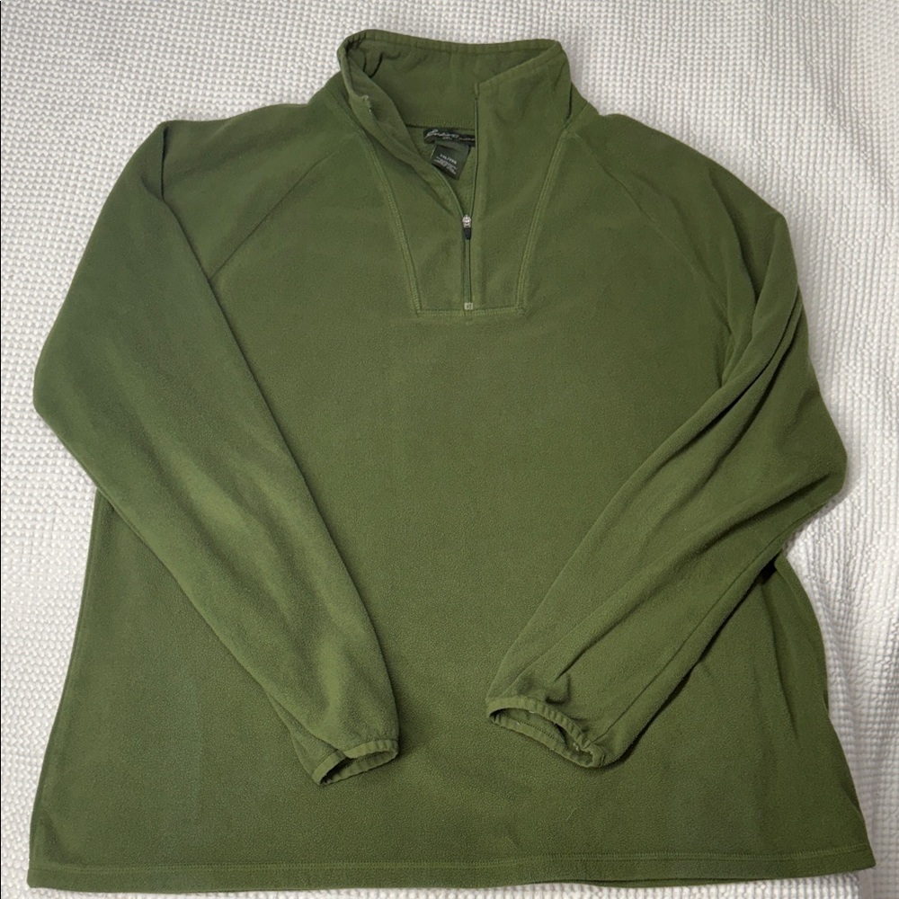 Women’s Green Quarter-Zip Eddie Bauer Pullover - XXL